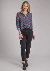 Roper 2136 Blusa Western Floral Gem (Multicolor) - Para Mujer