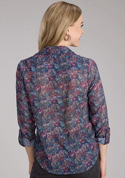 Roper 2136 Blusa Western Floral Gem (Multicolor) - Para Mujer