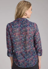 Roper 2136 Blusa Western Floral Gem (Multicolor) - Para Mujer