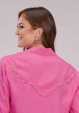 Camisa Western Roper 2531 Sólida (Rosa) - de Mujer
