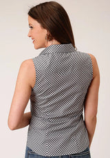 Roper 1460 Diamond Star Geo (Grey) - Women's Sleeveless Shirt