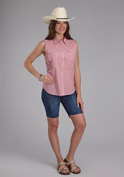 Camisa sin mangas Roper 2500 Saltillo Foulard (Óxido) para mujer