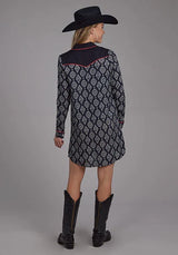 Roper 2133 Black Ikat (Black) - Women's Dress