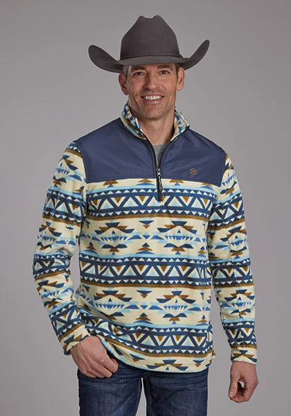Roper 2321 Aztec (Azul Marino) - Jersey de Forro Polar para Hombre