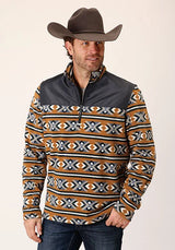 Roper 1815 Aztec (Naranja) - Suéter Polar para Hombre