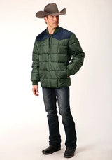 Roper 1473 Poly Filled (Navy/Green) - Men's Jacket