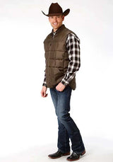 Roper 1473 Relleno de poliéster (Marrón) - Chaleco para hombre