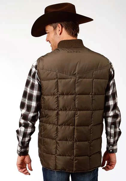 Roper 1473 Relleno de poliéster (Marrón) - Chaleco para hombre