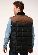 Roper 1473 Relleno de poliéster (Marrón/Negro) - Chaleco para hombre