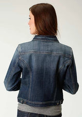 Chaqueta vaquera Roper de tejido elástico (lavado medio) - Mujer