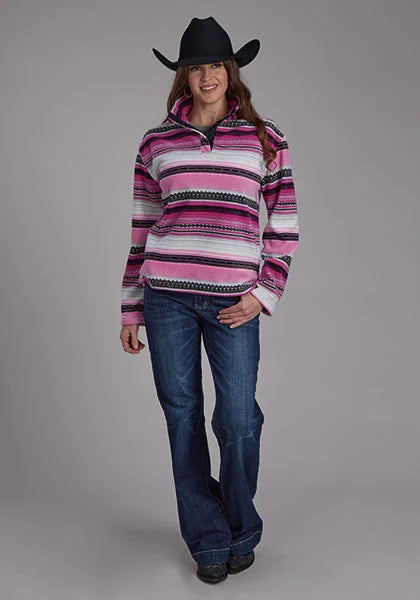 Roper 2322 Aztec (Rosa) - Suéter de felpa para mujer