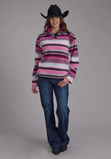 Roper 2322 Aztec (Rosa) - Suéter de felpa para mujer