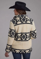 Roper 2260 Aztec (Cream) - Women's Fleece Pullover