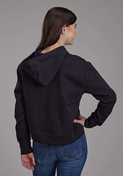 Sudadera con capucha para mujer Roper 2272 con estampado de flores (negro)