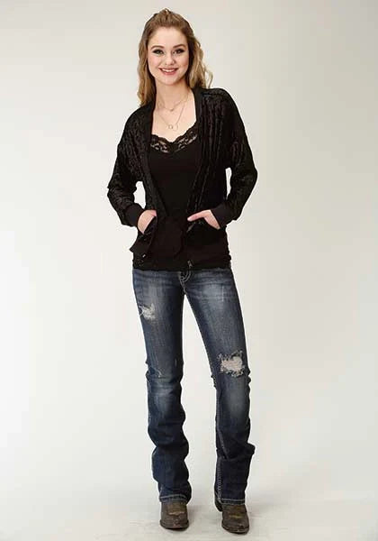 Chaqueta bomber Roper 2258 con estampado floral (negro) para mujer