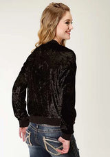 Chaqueta bomber Roper 2258 con estampado floral (negro) para mujer