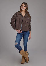 Roper 2272 Chaqueta de punto estampada (marrón) - Chaqueta corta de mujer