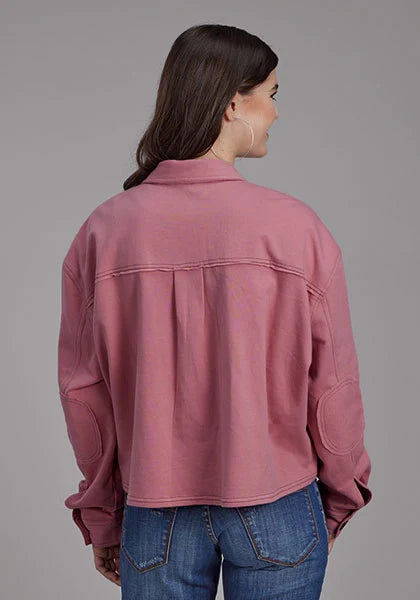 Roper 2272 Chamarra Corta Tejida Estampada (Rosa) - Dama