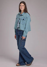 Roper 2450 Cropped (Blue) - Women's Denim Jacket