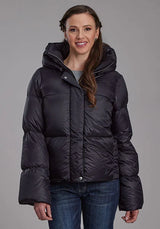 Roper 2165 Puffer (Negra) - Chaqueta de nylon para mujer