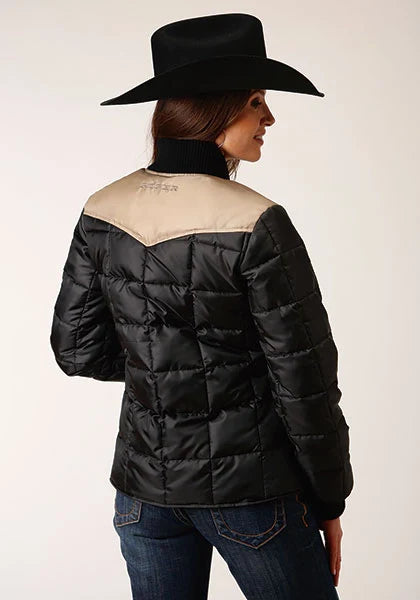 Chaqueta Acolchada de Poliéster Roper 1473 (Caqui/Negro) - Para Mujer