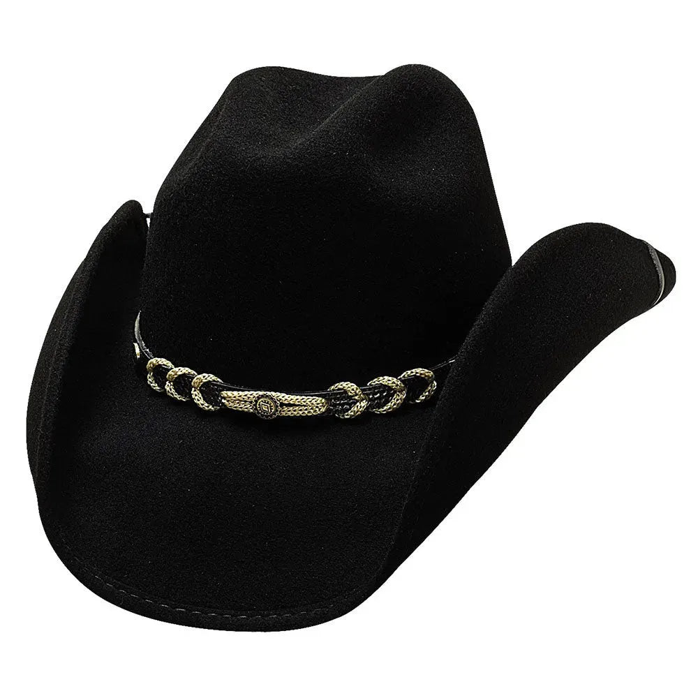 Bullhide Montana - Sombrero vaquero de fieltro de lana moldeable