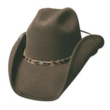 Bullhide Montana - Sombrero vaquero de fieltro de lana moldeable
