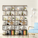 Estantería de Almacenamiento y Exhibición en Forma de S con 6 Niveles, Estantería Decorativa en Z