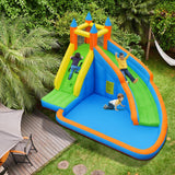 Castillo hinchable Mighty Bounce con tobogán acuático sin soplador