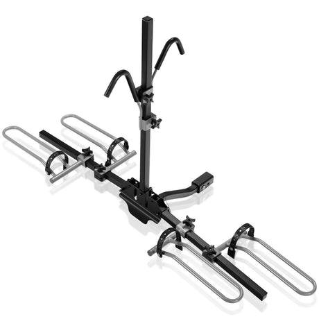 Portabicicletas de enganche para 2 bicicletas, para receptores de 1-1/4 o 2 pulgadas - Negro