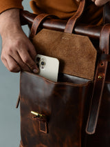 Mochila Marrón Saddleback - Tapa Enrollable