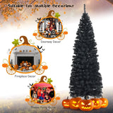 Árbol de Navidad artificial delgado tipo lápiz sin luces de 1,8 m
