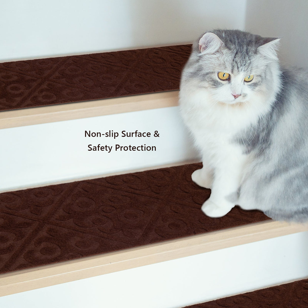 15 Alfombras Antideslizantes Interiores para Escaleras de Madera