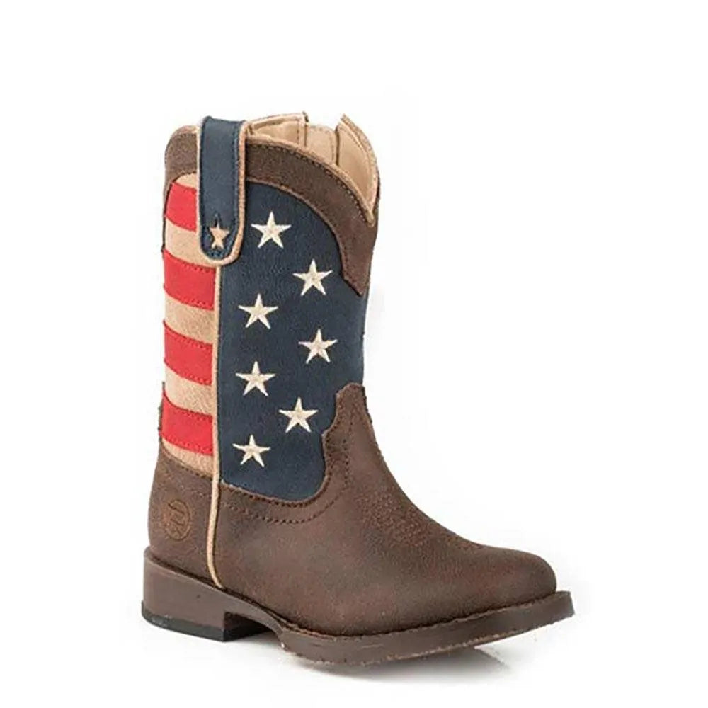 Roper American Patriot - Bota vaquera para niños pequeños