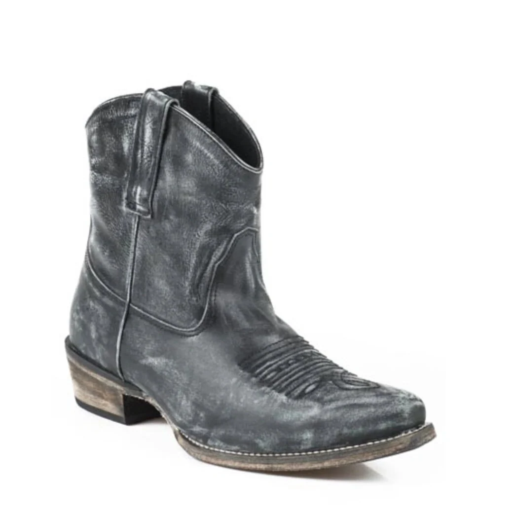 Bota vaquera de tobillo Roper Dusty (Negra) - para mujer