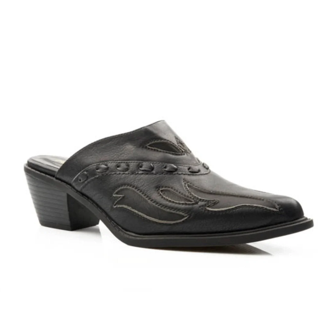 Bota de vaquera tipo mule para mujer Roper Beth (Black)