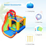 Inflatable Water Slide Bounce House with Pool and Cannon Without Blower