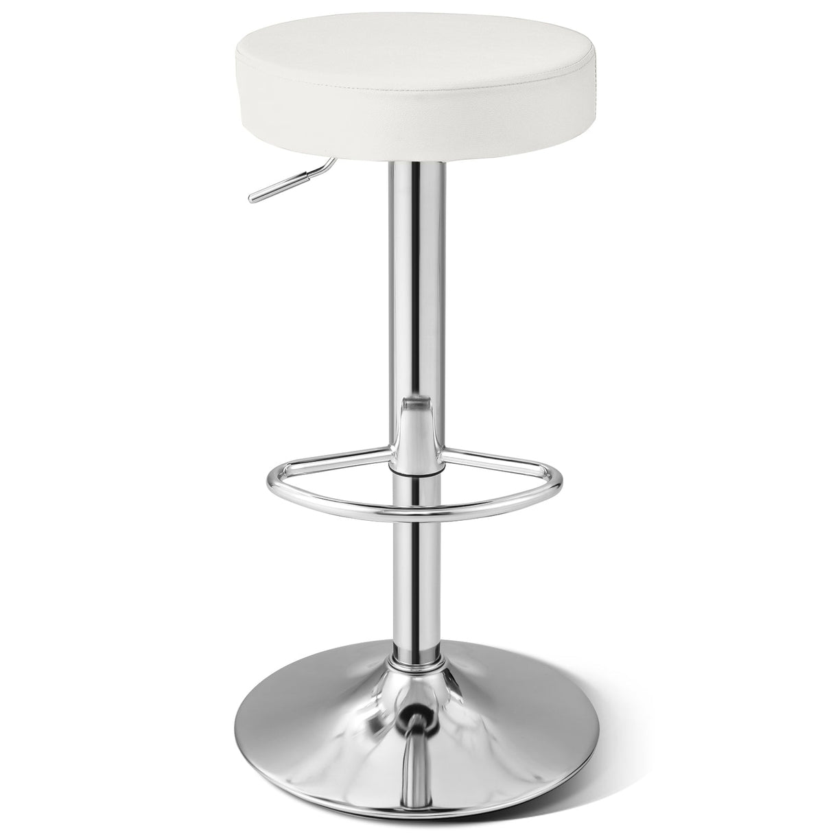 1 taburete redondo de bar, silla de pub giratoria ajustable