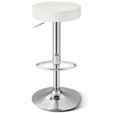 1 taburete redondo de bar, silla de pub giratoria ajustable