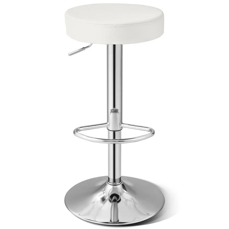1 taburete redondo de bar, silla de pub giratoria ajustable