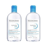 Bioderma Hydrabio H2O Micellar Water for Hydration and Makeup Removal, Fragrance-Free Skincare, 2x500ml