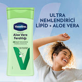 Vaseline Aloe Vera Body Lotion - 48 Hour Moisturization, Non-Greasy, Dry Skin Relief