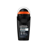 L'Oreal Paris Men Expert Carbon Protect Antiperspirant Deodorant Roll-On for Men - 48 Hour Sweat Protection, Stain-Free, Carbon Active Technology