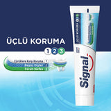 Signal Triple Protection Toothpaste with Fluoride - Natural Whitening, Mint Flavor - 4.06 fl oz
