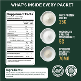 2-in-1 Whey Protein Isolate + Creatine Travel Packets