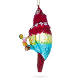 Parrot with Drink Glass Christmas Ornament