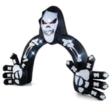 Arco hinchable de la Parca de Halloween con estacas y bolsas de agua