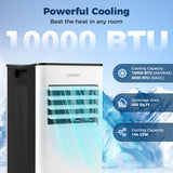 10000 BTU Portable Air Conditioner with Fan and Dehumidifier and LED Display
