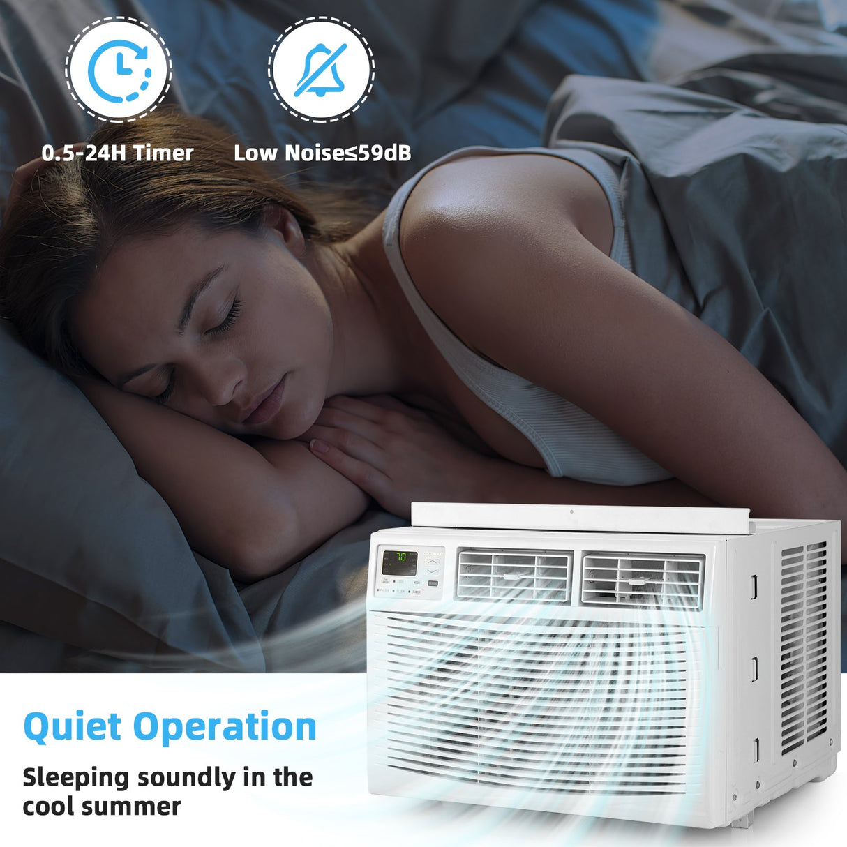 Aire Acondicionado de Ventana de 10000 BTU - Blanco