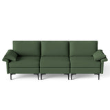 Large 3-Seat Sofa Sectional with Metal Legs for 3-4 people